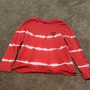 Crown & Ivy Red and White Long Sleeve Kids Tee